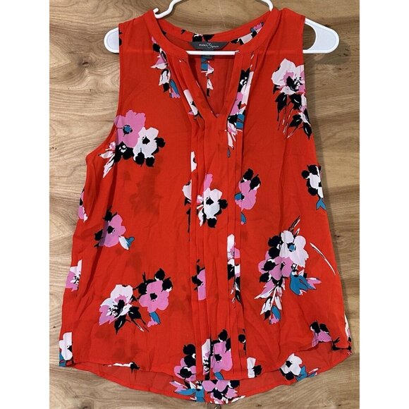 Market & Spruce Stitch Fix Tank Top Sleeveless Women Large Shell Blouse Floral - Picture 1 of 6